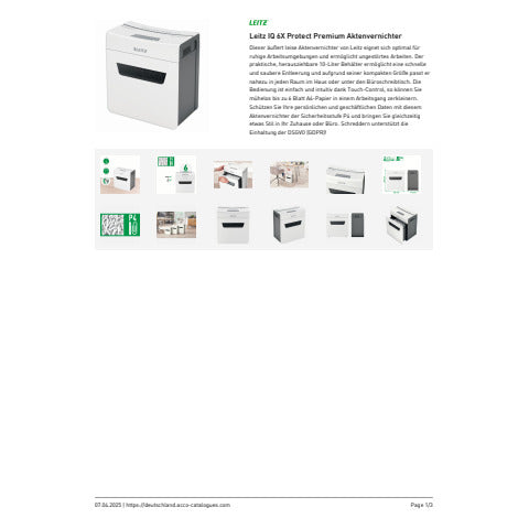 leitz-distruggidocumenti-manuale-iq-p4-protect-6x-10-l-bianco-80900000