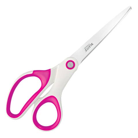 leitz-forbici-ufficio-wow-asimmetrica-acciaio-inox-rivestito-titanio-fucsia-20-5-cm-53192123