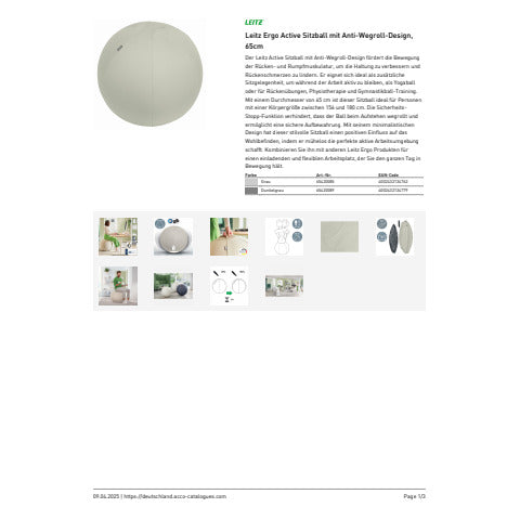 leitz-palla-active-seduta-anti-rotolamento-diametro-65-cm-ergo-grigio-chiaro-65420085