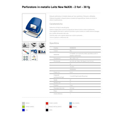 leitz-perforatore-5008-2-fori-30-fogli-nexxt-series-metallo-blu-50080035