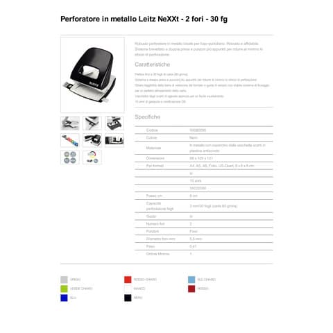 leitz-perforatore-5008-2-fori-30-fogli-nexxt-series-metallo-nero-50080395