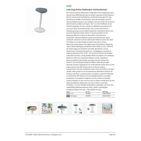 leitz-sgabello-active-comfort-piedi-ergonomico-ergo-grigio-chiaro-370x610x377-mm-65450085