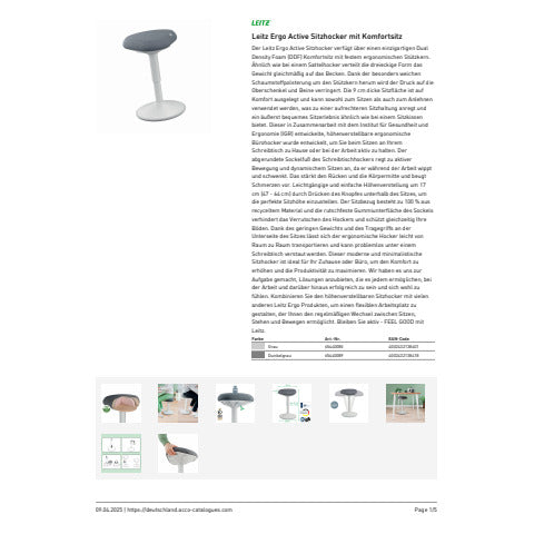 leitz-sgabello-active-comfort-seduta-ergonomico-ergo-grigio-chiaro-370x460x377-mm-65440085