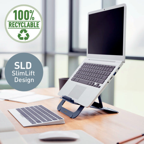 leitz-supporto-laptop-regolabile-ultrapiatto-alluminio-ergo-grigio-scuro-300x10x210-mm-63460089