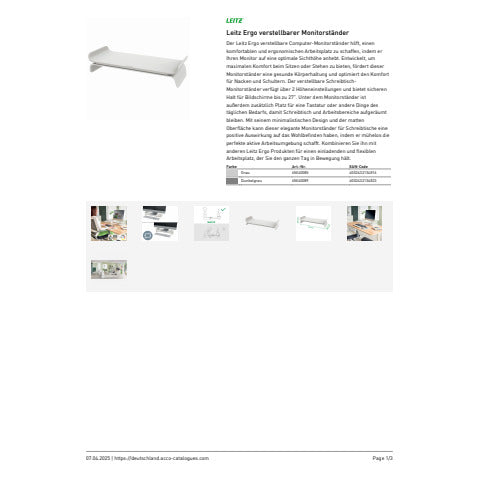 leitz-supporto-monitor-regolabile-2-altezze-ergo-grigio-chiaro-209x112x438-mm-65040085