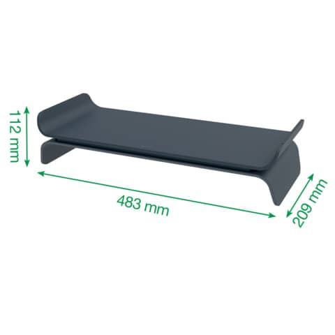 leitz-supporto-monitor-regolabile-2-altezze-ergo-grigio-scuro-209x112x438-mm-65040089