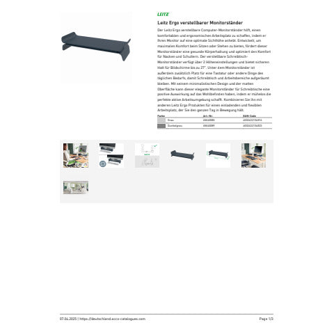 leitz-supporto-monitor-regolabile-2-altezze-ergo-grigio-scuro-209x112x438-mm-65040089