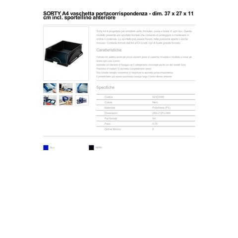 leitz-vaschetta-portacorrispondenza-sorty-polistirolo-a4-nero-52310095