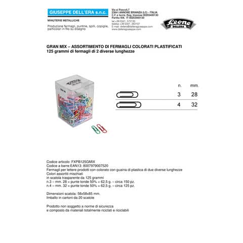 leone-dell-era-fermagli-leone-filo-ricoperto-plastica-colorata-gran-mix-misure-assortite-scatola-125-g-fxpb125gmix