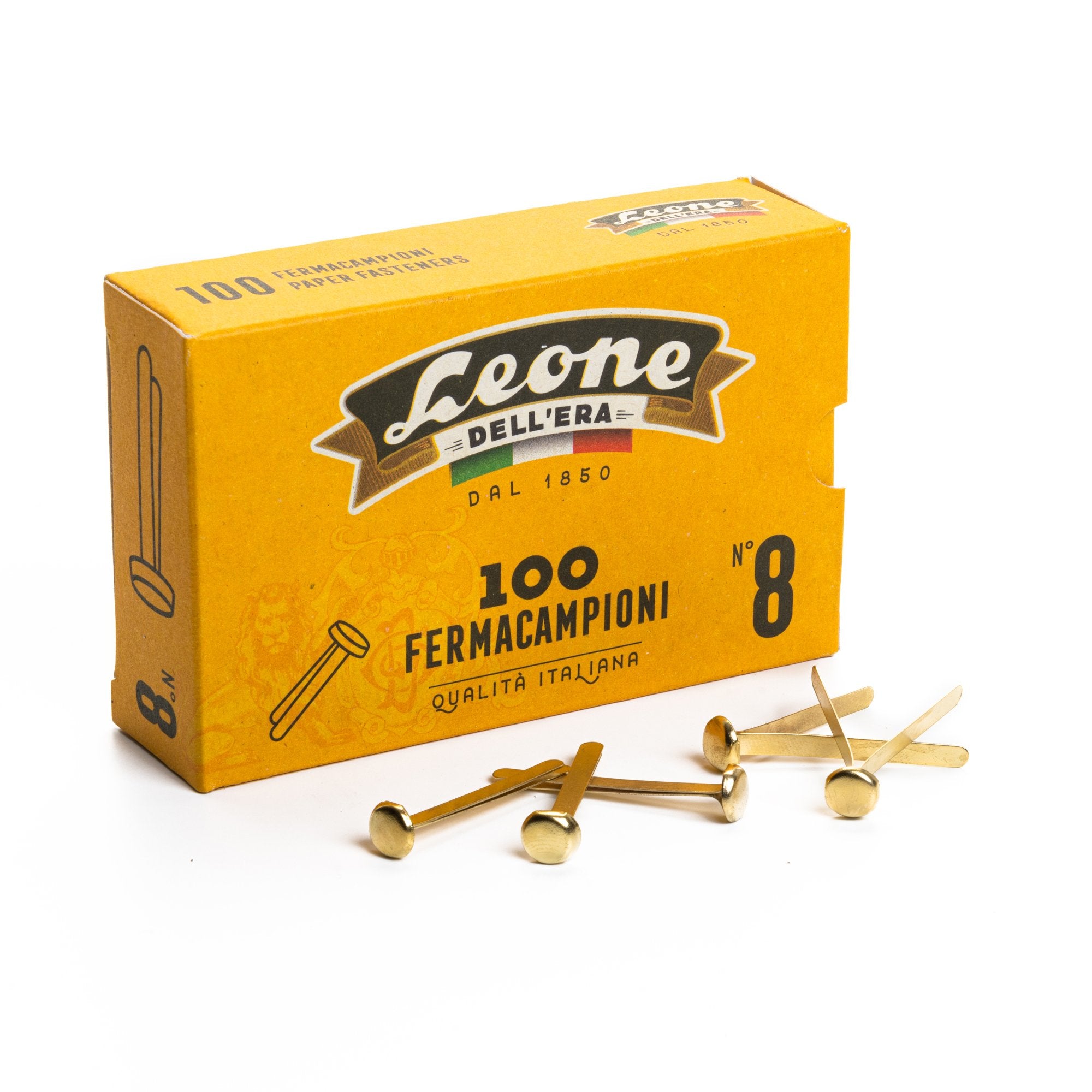 leone-scatola-100-fermacampioni-n-8-38mm-ottonati