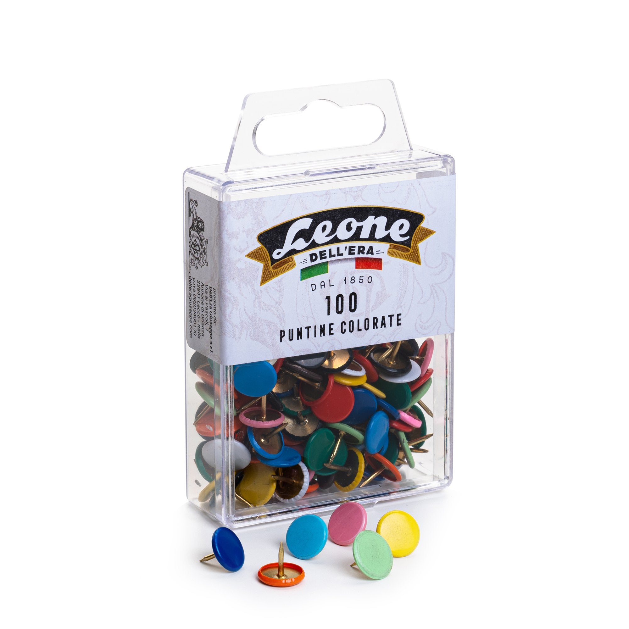 leone-scatola-100-puntine-colorate-assortite-color
