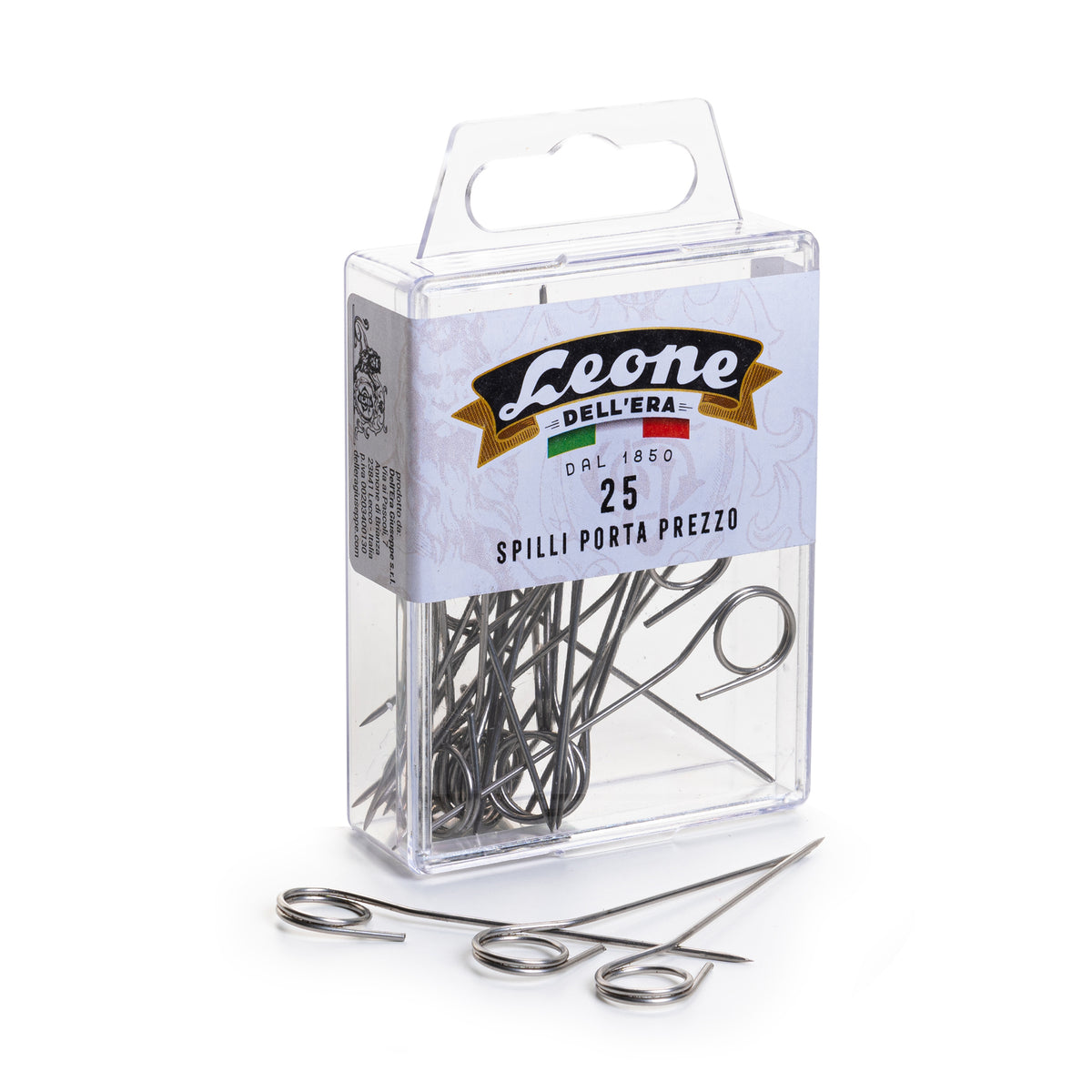leone-scatola-25-spilli-portaprezzi-inox-apsipp