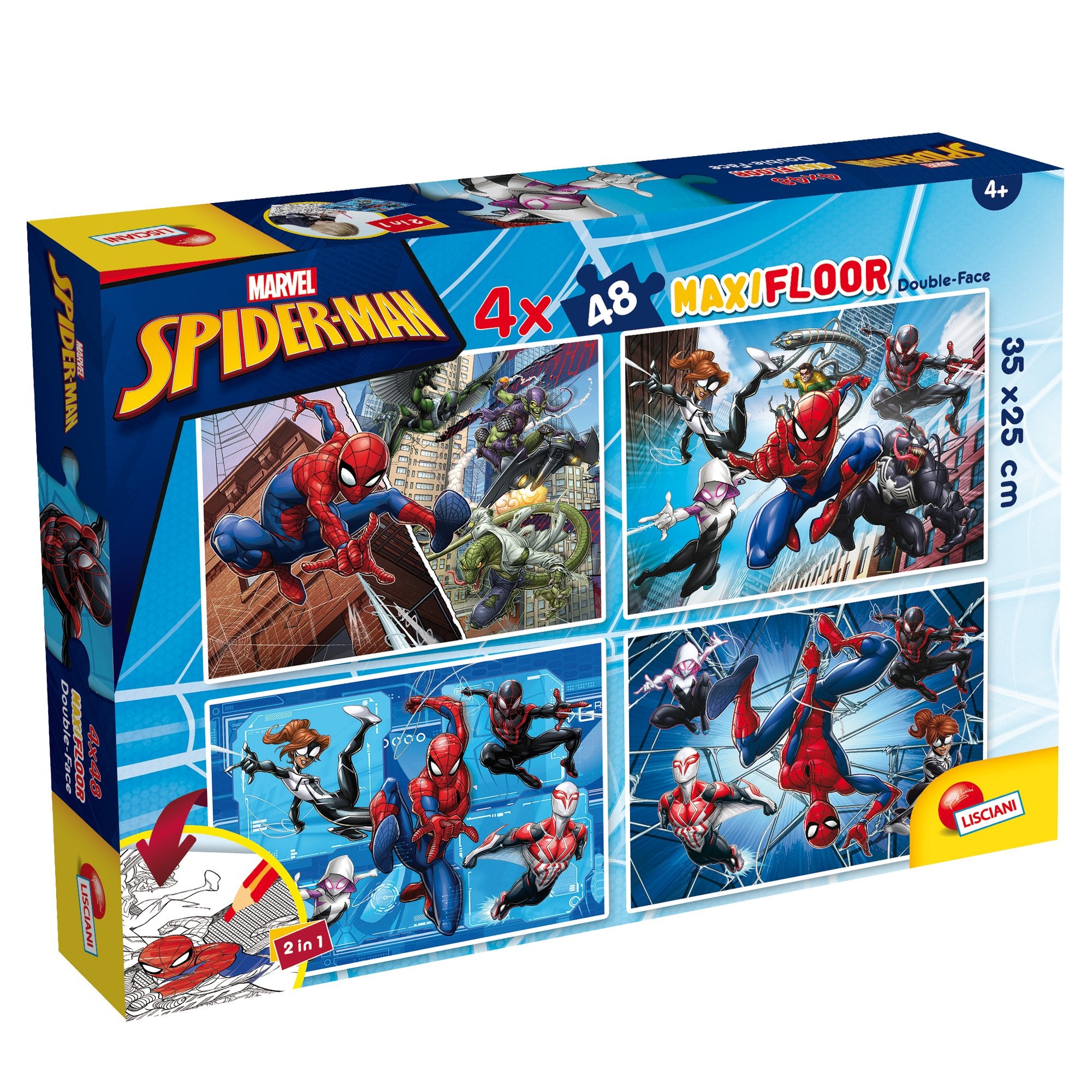 lisciani-puzzle-maxi-4x48pz-marvel-spiderman