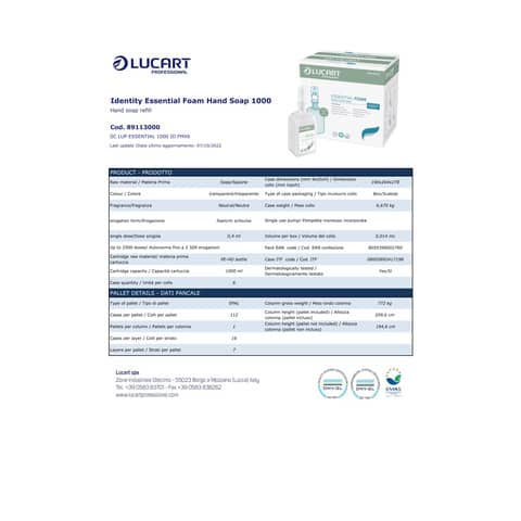 lucart-professional-ricarica-sapone-schiuma-6x1l-essential-foam-dispenser-identity-soap-89113000