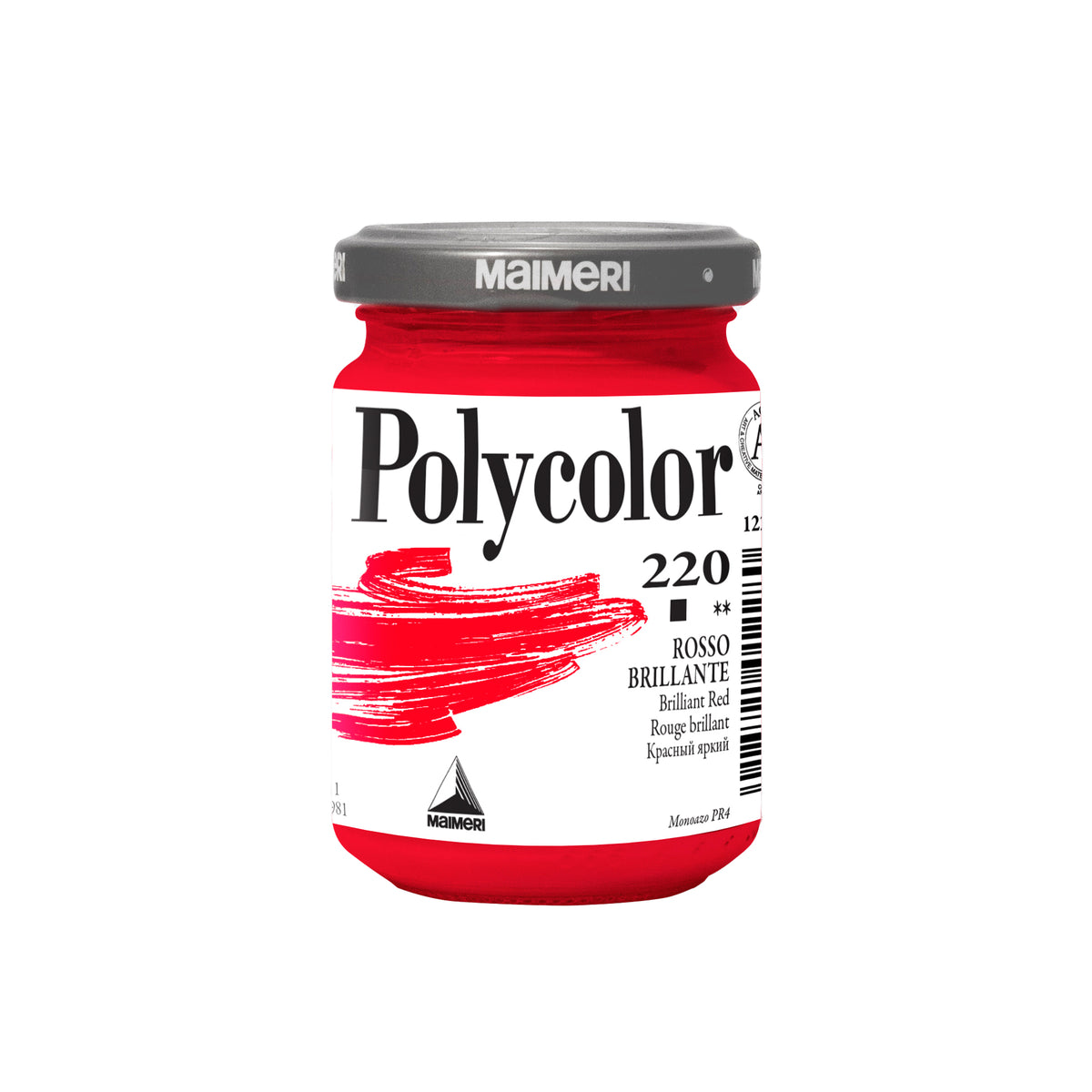 maimeri-colore-vinilico-polycolor-vasetto-140-ml-rosso-brillante