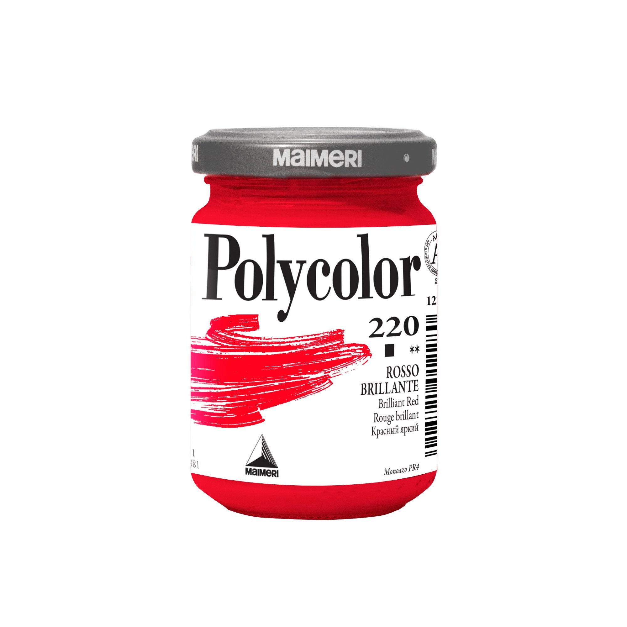 maimeri-colore-vinilico-polycolor-vasetto-140-ml-rosso-brillante