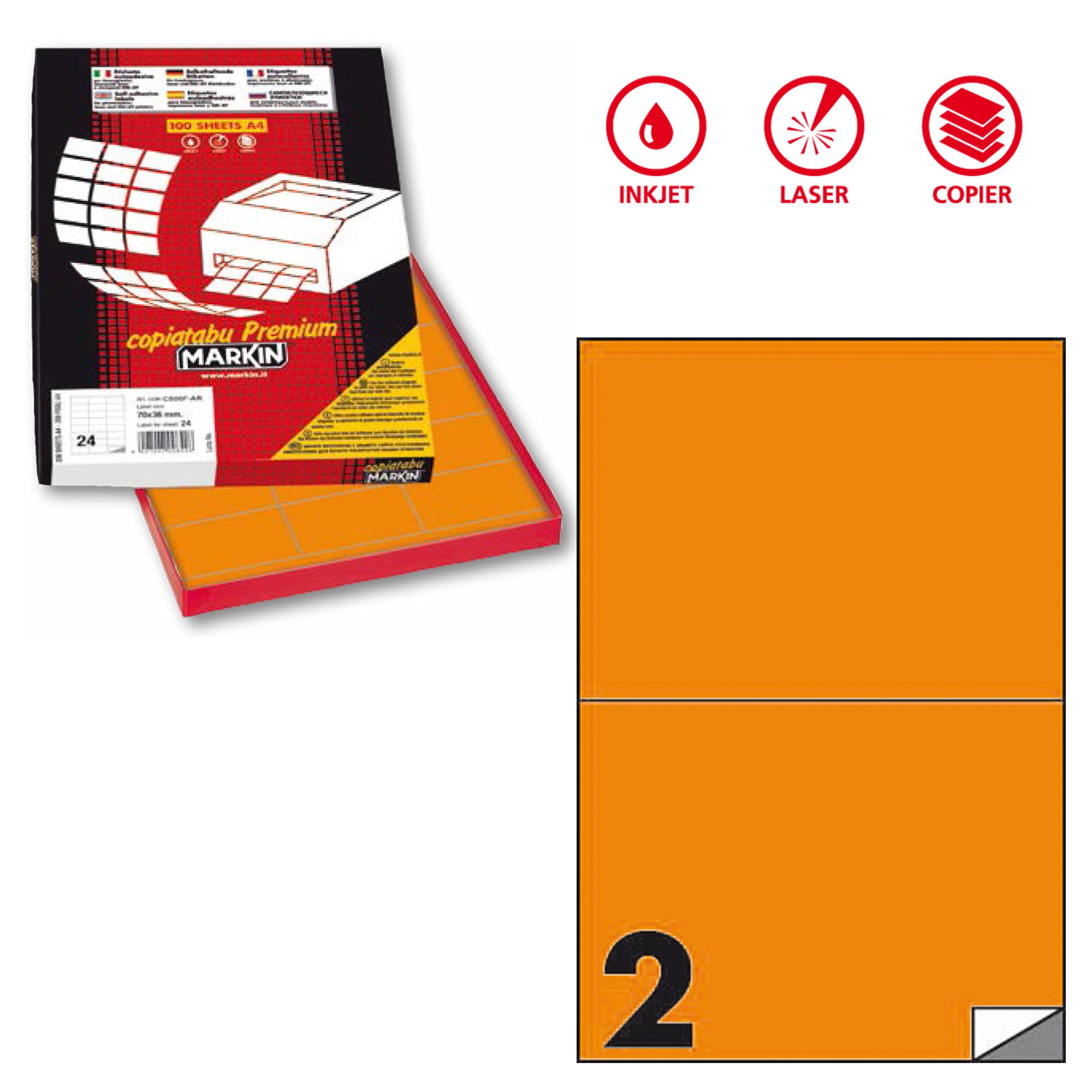 markin-etichetta-adesiva-c-509-arancio-fluo-100fg-a4-210x148-5mm-2et-fg