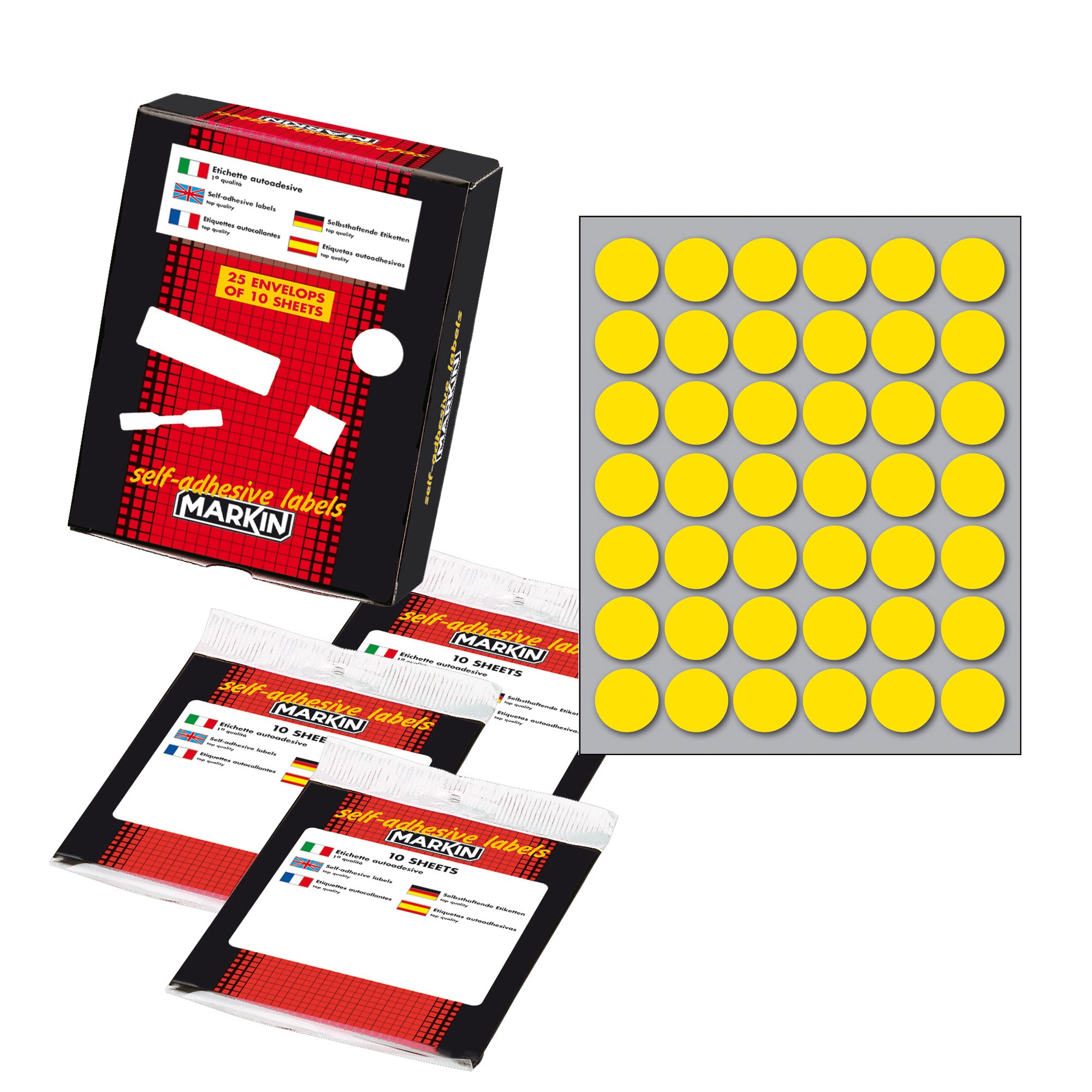 markin-etichetta-adesiva-giallo-tonda-d18mm-10fogli-x-42etichette