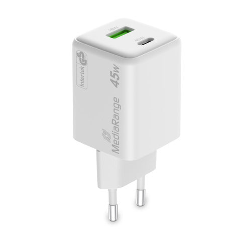 media-range-caricabatterie-rapido-gan-43w-uscita-usb-a-usb-c-media-range-bianco-mrma113-2