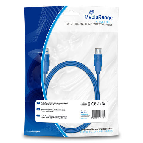 media-range-cavo-prolunga-usb-3-0-a-a-1-8m-blu-mrcs151