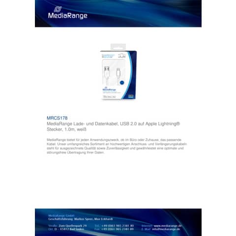 media-range-cavo-ricarica-sincronizzazione-usb-2-0-lightning-1-mt-bianco-mrcs178