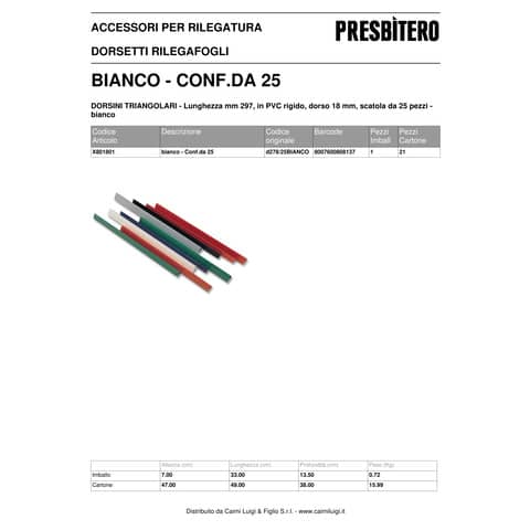 methodo-dorsini-rilegatura-triangolari-bianco-dorso-18-mm-conf-25-pezzi-x801801