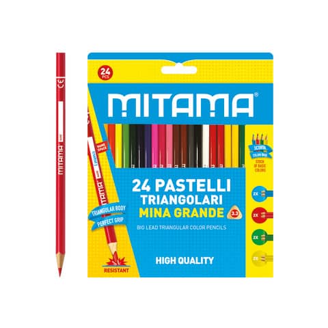 mitama-pastelli-laccati-fusto-triangolare-mina-3-3-mm-colori-assortiti-conf-24-pezzi-61992