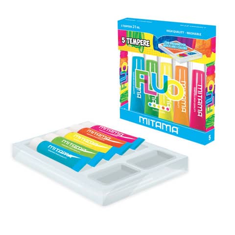 mitama-tempera-piu-lavabile-colori-fluo-assortiti-conf-5-tubetti-21-ml-62869