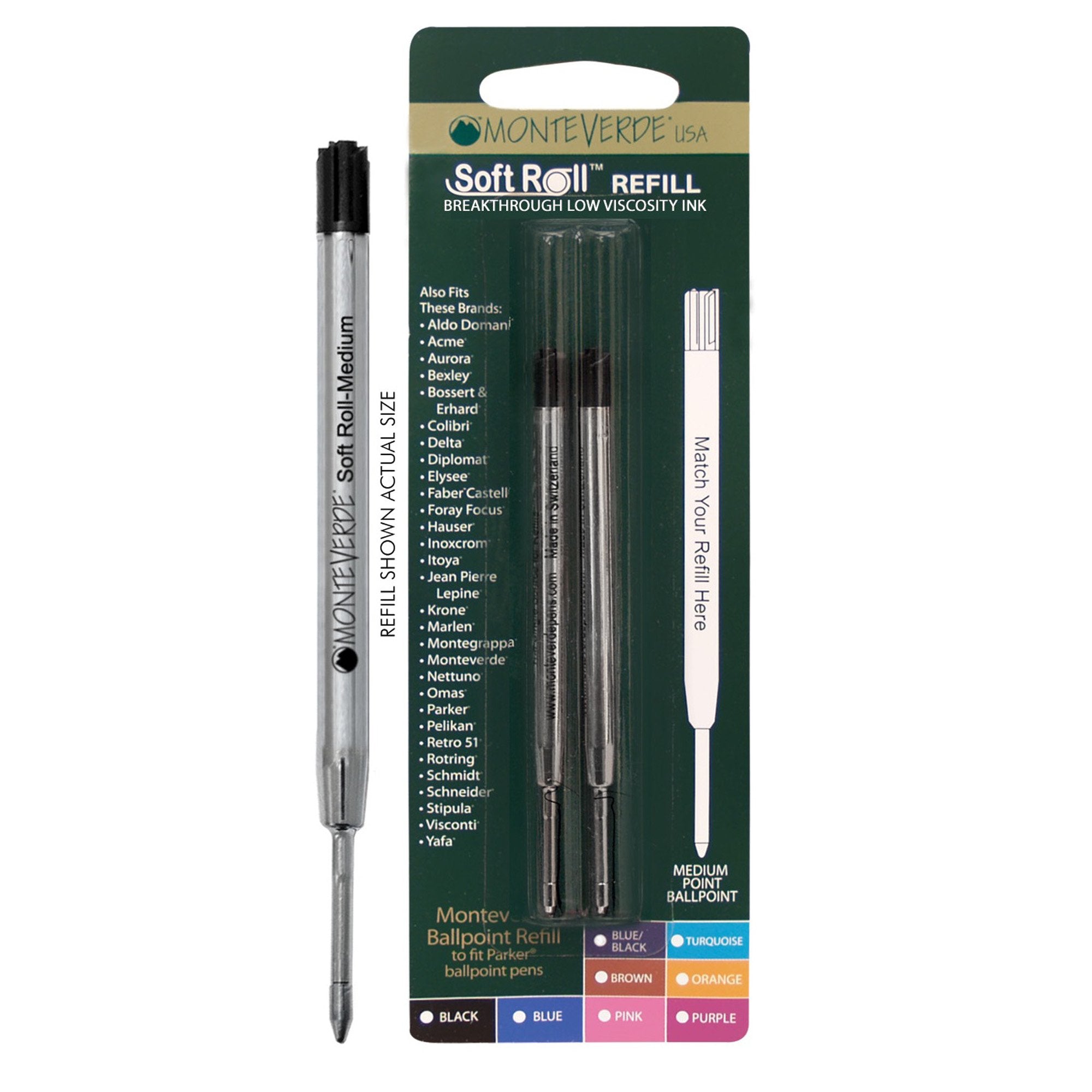 monteverde-blister-2-refill-sfera-parker-blu-punta-media