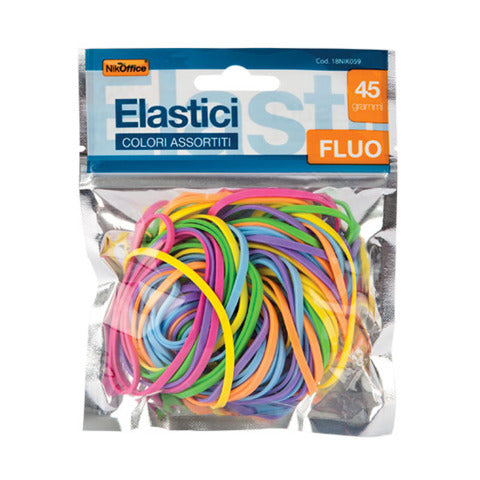 nikoffice-elastici-gomma-lattice-busta-45-g-colori-fluo-misure-assortite-18nik059