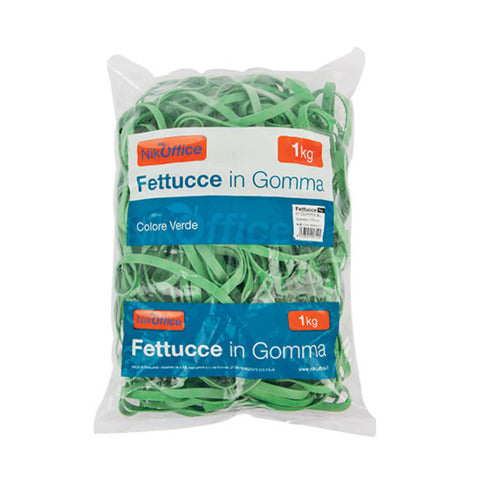 nikoffice-fettucce-gomma-verde-8-mm-busta-1-kg-diametro-150-mm-06nik031