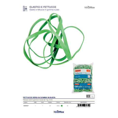 nikoffice-fettucce-gomma-verde-8-mm-busta-1-kg-diametro-60-mm-06nik027-2