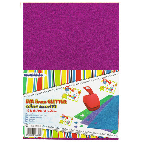 nikoffice-foam-gomma-eva-formato-a4-colori-assortiti-glitterato-adesivo-conf-10-fogli-23nik132