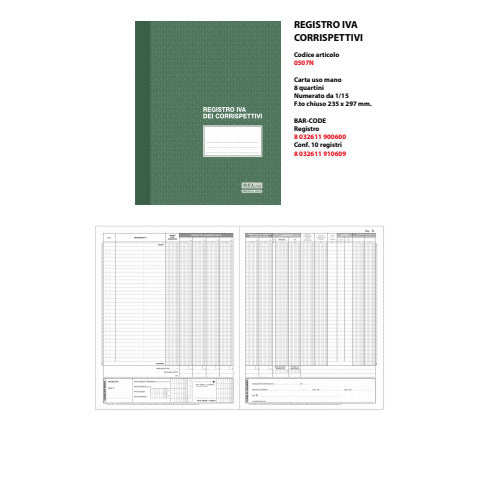 ocl-registro-iva-corrispettivi-numerato-1-15-o-c-l-23-5x29-7-cm-8-fogli-0507n