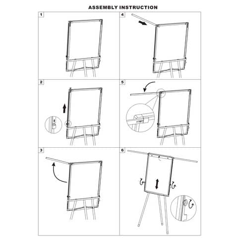 office-products-lavagna-magnetica-cancellabile-secco-fogli-mobili-cornice-alluminio-treppiede-70x100-cm