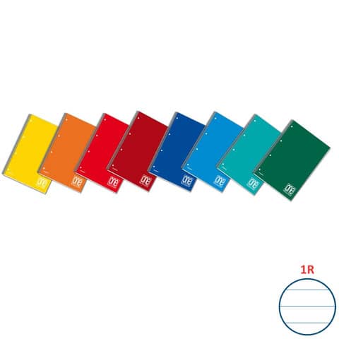 one-color-blocco-spiralato-140-ff-a4-righe-1r-1291