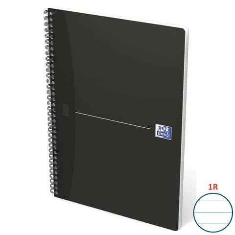 oxford-quaderno-spiralato-office-essentials-maxi-a4-nero-rigato-7-mm-100102931