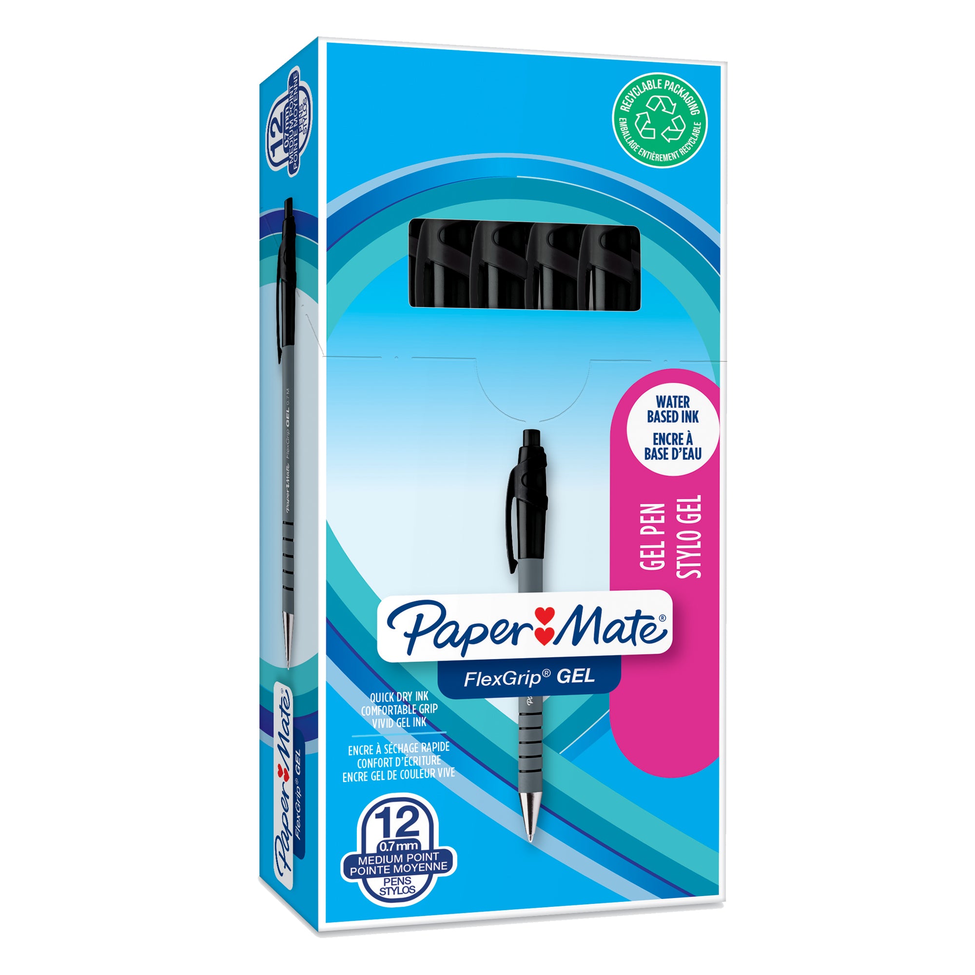 papermate-penna-sfera-scatto-flexgrip-gel-0-7-nero