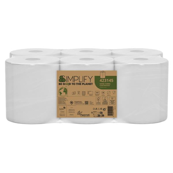 papernet-asciugamano-centrefeed-simplify-rotolo-450-strappi-centrefeed-l90m-x-d18-5cm