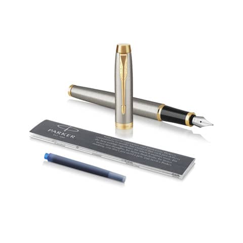 parker-penna-stilografica-im-punta-m-inchiostro-blu-brushed-metal-gt-1931656