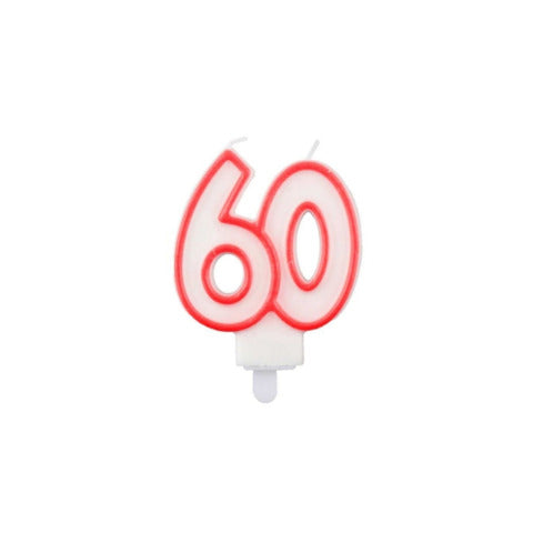 party-go-candelina-bianca-rossa-h-7-5-cm-60-anni-ea0043