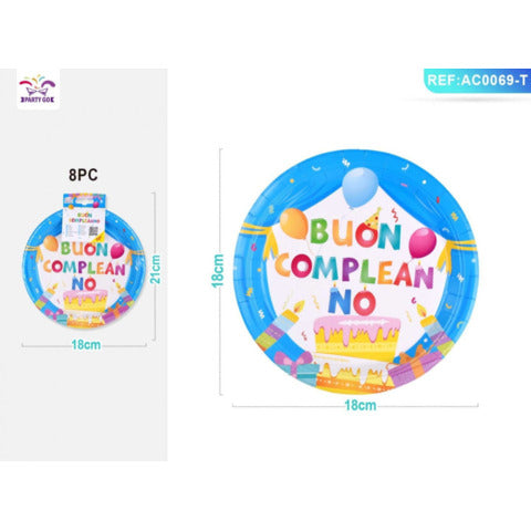 party-go-piatti-carta-buon-compleanno-azzurri-conf-8-pz-18-cm-ac0069-t