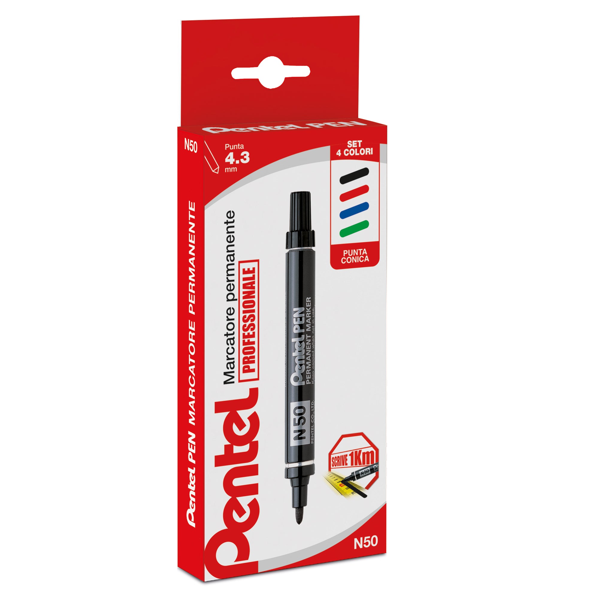 pentel-astuccio-marcatore-pen-n50-4-colori-assortiti-punta-tonda