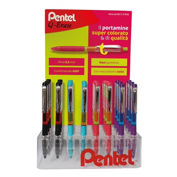 pentel-expo-48pz-portamine-q-erase-0-5mm-fusto-colori-assortiti