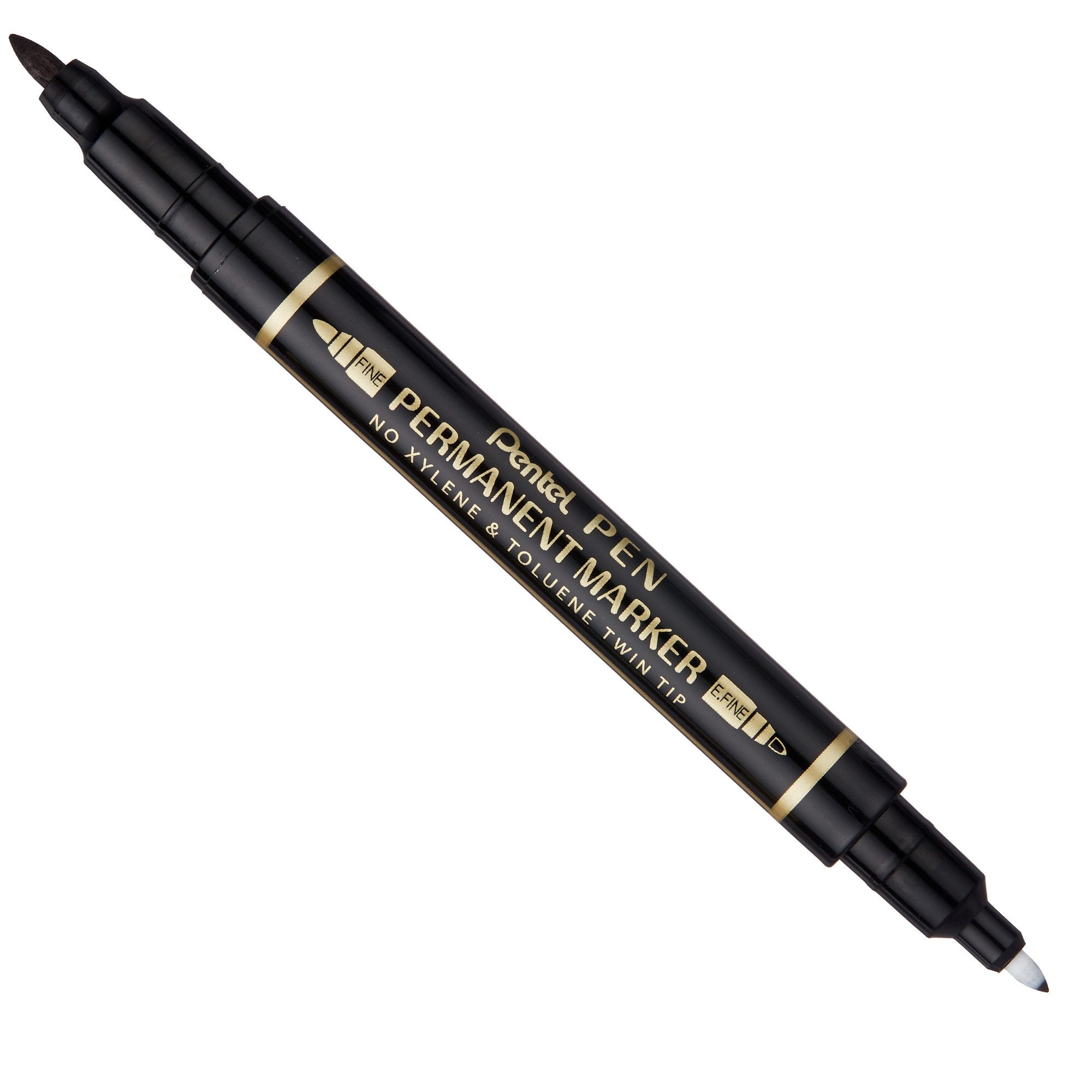 pentel-marcatore-permanente-twin-tip-doppia-punta-f-ef-nero