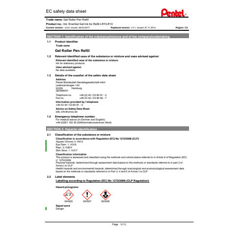 pentel-refill-energel-punta-1-mm-tratto-0-45-mm-nero-lr10-ax