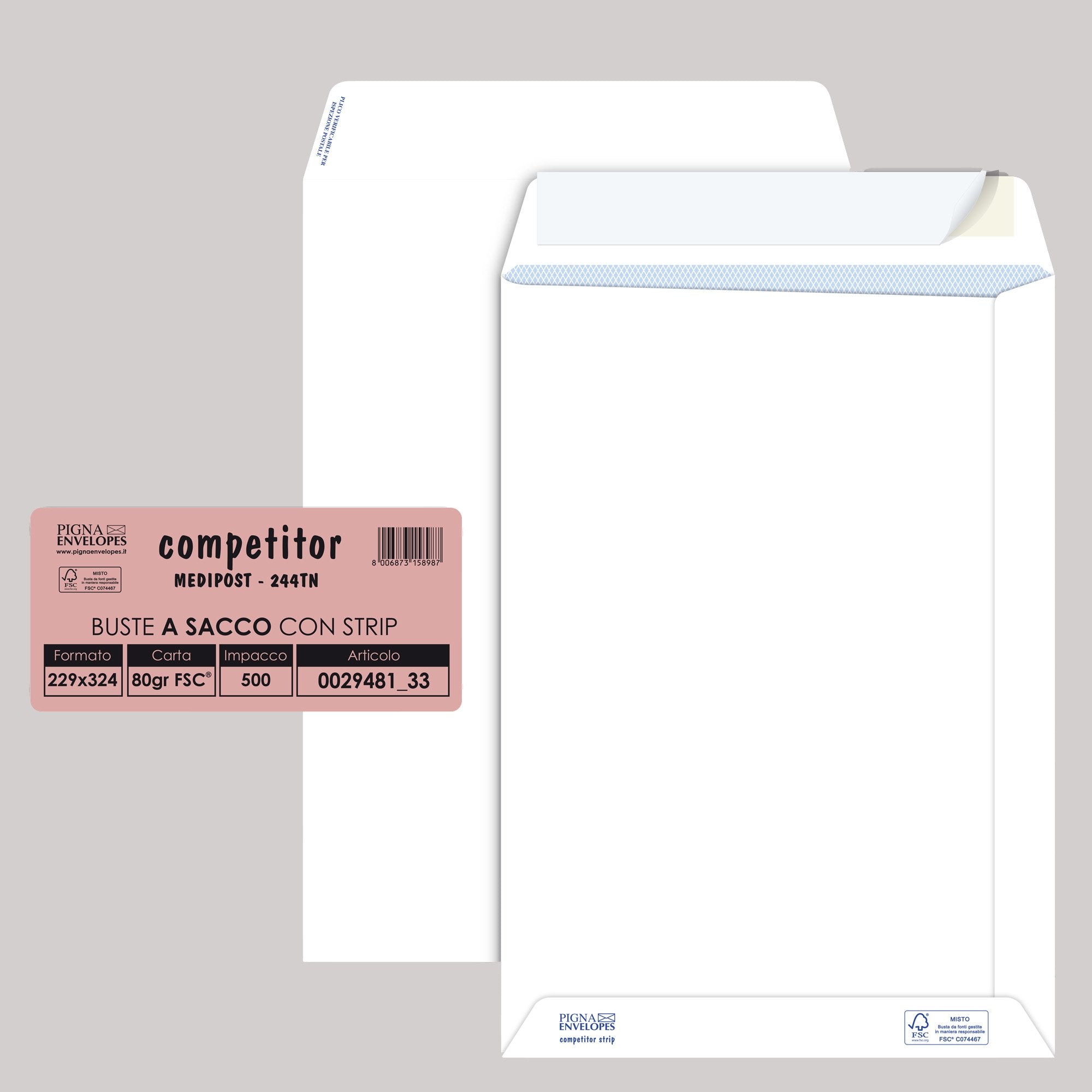 pigna-500-buste-sacco-bianche-229x324mm-80gr-adesiva-competitor