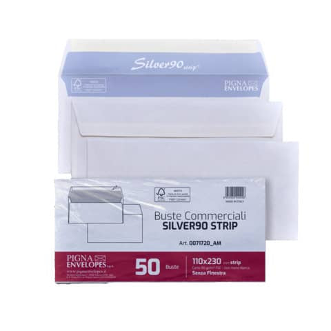 pigna-envelopes-buste-senza-finestra-silver90-strip-90gr-mq-taglio-quadro-bianche-11x23cm-conf-50-pz-0071720