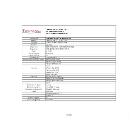pigna-quaderno-42-fogli-monocromo-a5-righe-assortiti-02217780c