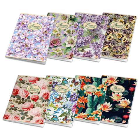 pigna-quaderno-quadretti-42-fogli-maxi-nature-flowers-a4-quadretti-5m-assortiti-02298855m
